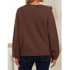 image:imageZESICA Womens Fall Winter Cute Bow Tie Oversized SweatersBrown