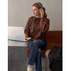 image:imageZESICA Womens Fall Winter Cute Bow Tie Oversized SweatersBrown
