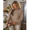 image:imageZESICA Womens Fall Winter Cute Bow Tie Oversized SweatersCamel