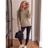 image:imageZESICA Womens Fall Winter Cute Bow Tie Oversized SweatersCamel