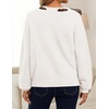 image:imageZESICA Womens Fall Winter Cute Bow Tie Oversized SweatersWhite