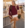 image:imageZESICA Womens Fall Winter Cute Bow Tie Oversized SweatersWine