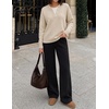 image:imageZESICA Womens Fall Winter Henley Neck Oversized Sweater TopsApricot