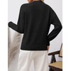 image:imageZESICA Womens Fall Winter Henley Neck Oversized Sweater TopsBlack