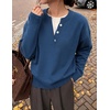 image:imageZESICA Womens Fall Winter Henley Neck Oversized Sweater TopsDusty Blue