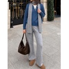 image:imageZESICA Womens Fall Winter Henley Neck Oversized Sweater TopsDusty Blue