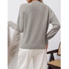 image:imageZESICA Womens Fall Winter Henley Neck Oversized Sweater TopsGrey