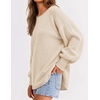 image:imageZESICA Womens Fall Winter Long Sleeve Casual Oversized SweatersApricot