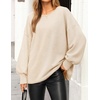 image:imageZESICA Womens Fall Winter Long Sleeve Casual Oversized SweatersApricot