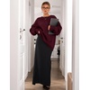 image:imageZESICA Womens Fall Winter Long Sleeve Casual Oversized SweatersBurgundy