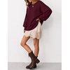 image:imageZESICA Womens Fall Winter Long Sleeve Casual Oversized SweatersBurgundy