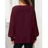 image:imageZESICA Womens Fall Winter Long Sleeve Casual Oversized SweatersBurgundy