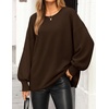 image:imageZESICA Womens Fall Winter Long Sleeve Casual Oversized SweatersCoffee