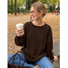 image:imageZESICA Womens Fall Winter Long Sleeve Casual Oversized SweatersCoffee