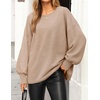 image:imageZESICA Womens Fall Winter Long Sleeve Casual Oversized SweatersKhaki