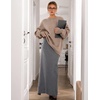 image:imageZESICA Womens Fall Winter Long Sleeve Casual Oversized SweatersKhaki