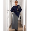 image:imageZESICA Womens Fall Winter Long Sleeve Casual Oversized SweatersNavy