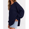 image:imageZESICA Womens Fall Winter Long Sleeve Casual Oversized SweatersNavy