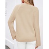 image:imageZESICA Womens Fall Winter Mock Neck Metal Button Pullover SweatersApricot