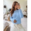 image:imageZESICA Womens Fall Winter Off Shoulder Sweaters Elegant Pullover TopsBlue