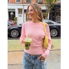 image:imageZESICA Womens Fall Winter Off Shoulder Sweaters Elegant Pullover TopsPink
