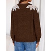 image:imageZESICA Womens Fall Wniter Cozy Sweaters Pearls Lace Trim Pullover TopsCaramel
