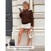 image:imageZESICA Womens Fall Wniter Cozy Sweaters Pearls Lace Trim Pullover TopsCaramel