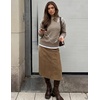 image:imageZESICA Womens Fall Wniter Cozy Sweaters Pearls Lace Trim Pullover TopsKhaki