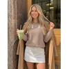 image:imageZESICA Womens Fall Wniter Cozy Sweaters Pearls Lace Trim Pullover TopsOatmeal