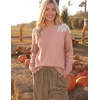 image:imageZESICA Womens Fall Wniter Cozy Sweaters Pearls Lace Trim Pullover TopsPink