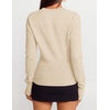 image:imageZESICA Womens Fall Zipper Pullover Sweaters 2026 Cozy Ribbed Knit TopsApricot