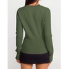 image:imageZESICA Womens Fall Zipper Pullover Sweaters 2026 Cozy Ribbed Knit TopsArmygreen