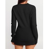 image:imageZESICA Womens Fall Zipper Pullover Sweaters 2026 Cozy Ribbed Knit TopsBlack