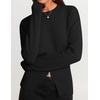 image:imageZESICA Womens Fall Zipper Pullover Sweaters 2026 Cozy Ribbed Knit TopsBlack