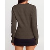 image:imageZESICA Womens Fall Zipper Pullover Sweaters 2026 Cozy Ribbed Knit TopsBrown