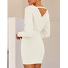 image:imageZESICA Womens Long Batwing Sleeve Wrap V Neck Sweater DressApricot