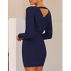 image:imageZESICA Womens Long Batwing Sleeve Wrap V Neck Sweater DressNavy