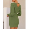 image:imageZESICA Womens Long Batwing Sleeve Wrap V Neck Sweater DressOlive