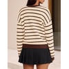 image:imageZESICA Womens Long Sleeve Bow Sweaters Pullover Knit Tops 2026 Fall ClothesBeige