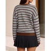 image:imageZESICA Womens Long Sleeve Bow Sweaters Pullover Knit Tops 2026 Fall ClothesGrey
