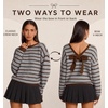 image:imageZESICA Womens Long Sleeve Bow Sweaters Pullover Knit Tops 2026 Fall ClothesGrey