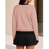 image:imageZESICA Womens Long Sleeve Bow Sweaters Pullover Knit Tops 2026 Fall ClothesPink