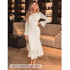 image:imageZESICA Womens Long Sleeve Floral Lace Cocktail Wedding Guest Maxi DressesBeige