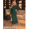 image:imageZESICA Womens Long Sleeve Floral Lace Cocktail Wedding Guest Maxi DressesDarkgreen