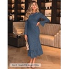 image:imageZESICA Womens Long Sleeve Floral Lace Cocktail Wedding Guest Maxi DressesDustyblue