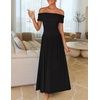 image:imageZESICA Womens Off Shoulder A Line Wedding Guest Maxi DressBlack