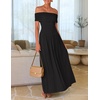 image:imageZESICA Womens Off Shoulder A Line Wedding Guest Maxi DressBlack
