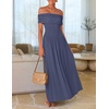 image:imageZESICA Womens Off Shoulder A Line Wedding Guest Maxi DressDusty Blue