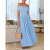 image:imageZESICA Womens Off Shoulder A Line Wedding Guest Maxi DressLight Blue