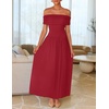 image:imageZESICA Womens Off Shoulder A Line Wedding Guest Maxi DressRed